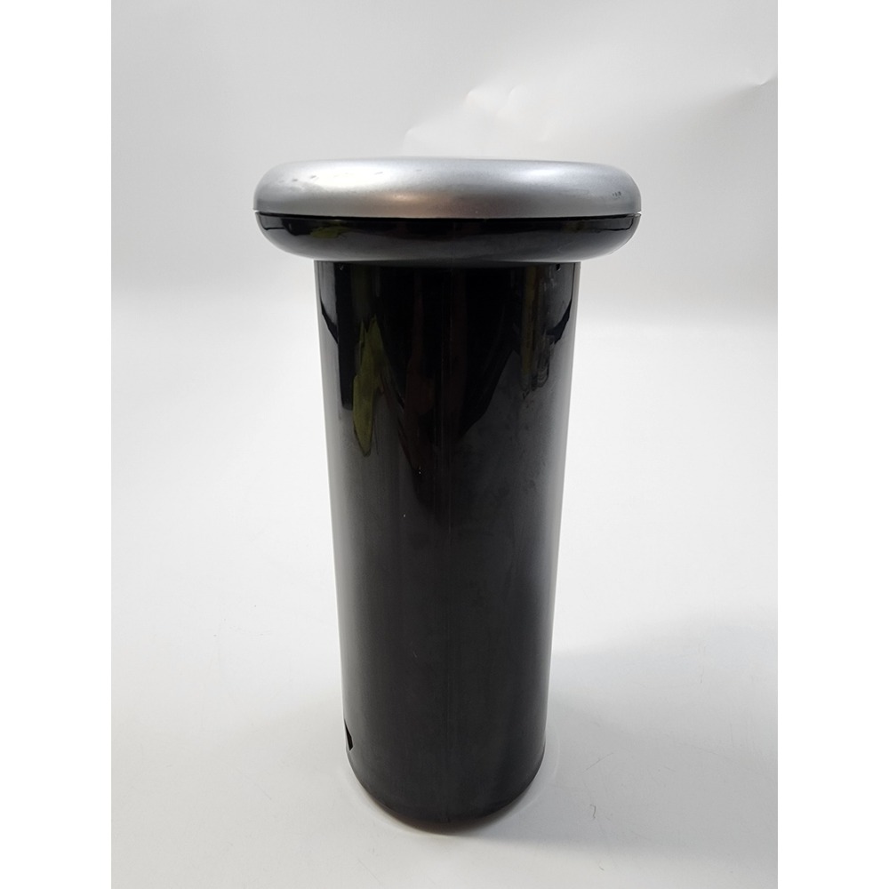 Modern Black and Silver Plastic Storage Canister Dispenser Unit